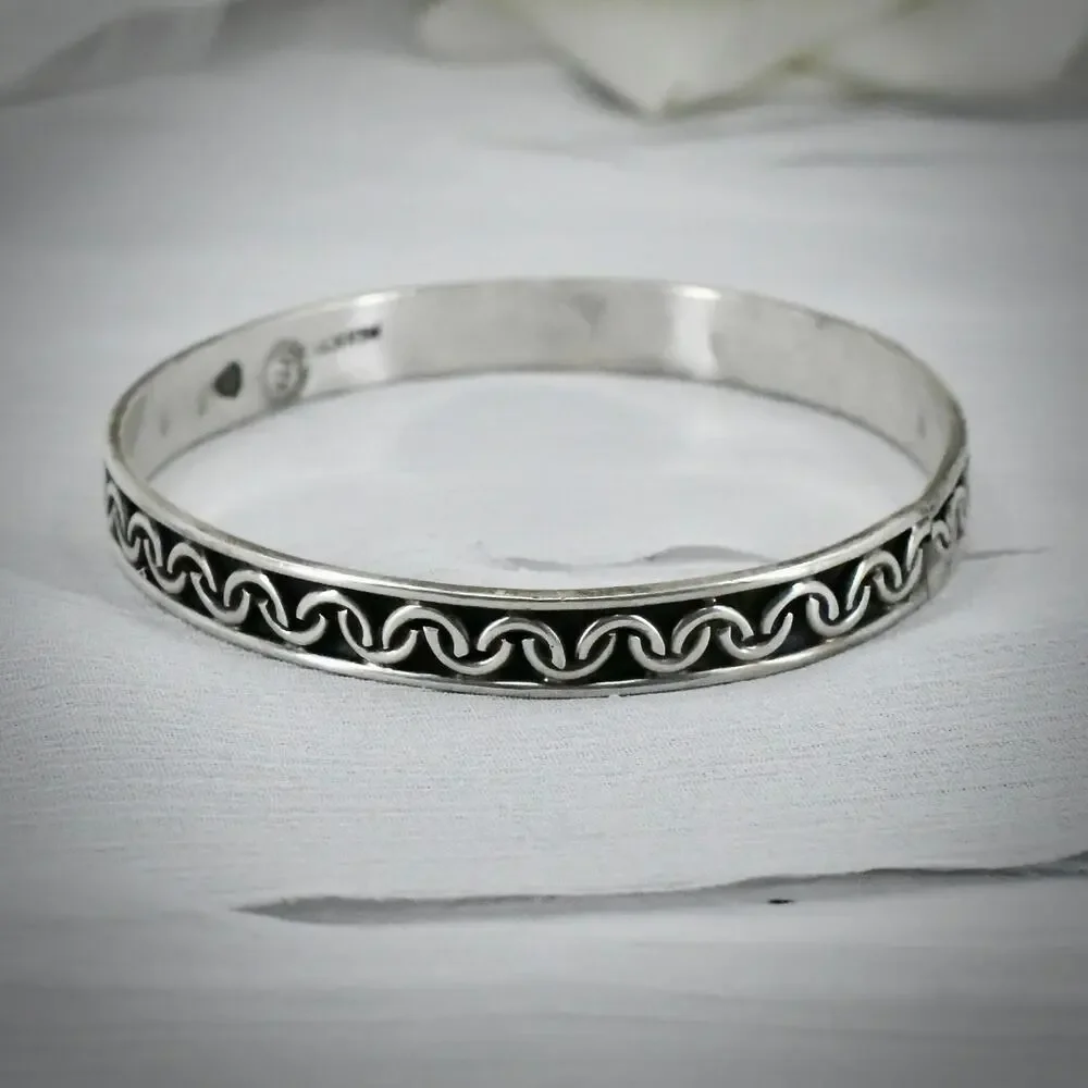 Vintage Eagle 3 Taxco FTH Sterling 925 Bangle Bracelet 8